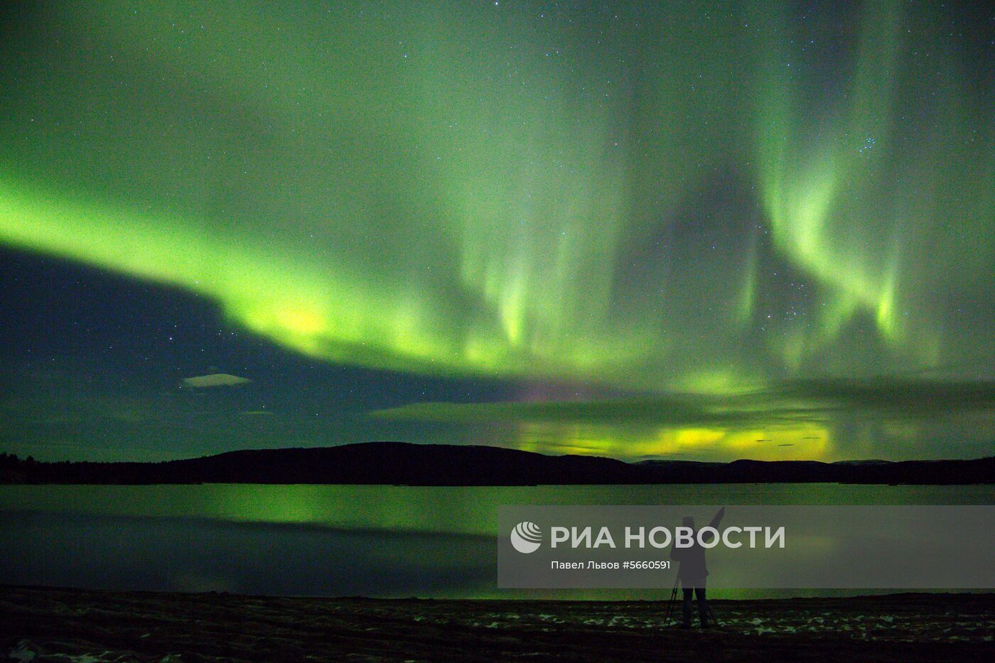 Северное сияние в Мурманской области