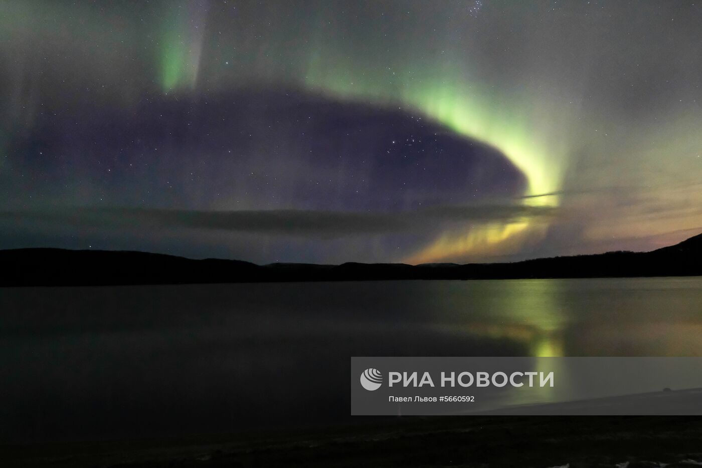 Северное сияние в Мурманской области