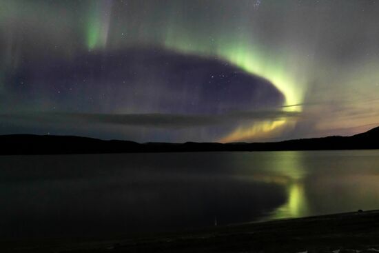 Северное сияние в Мурманской области