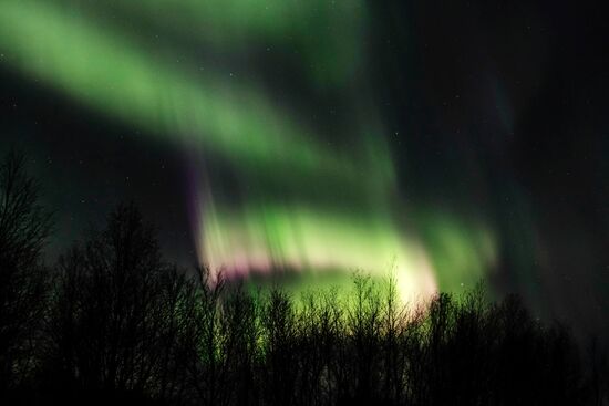 Северное сияние в Мурманской области