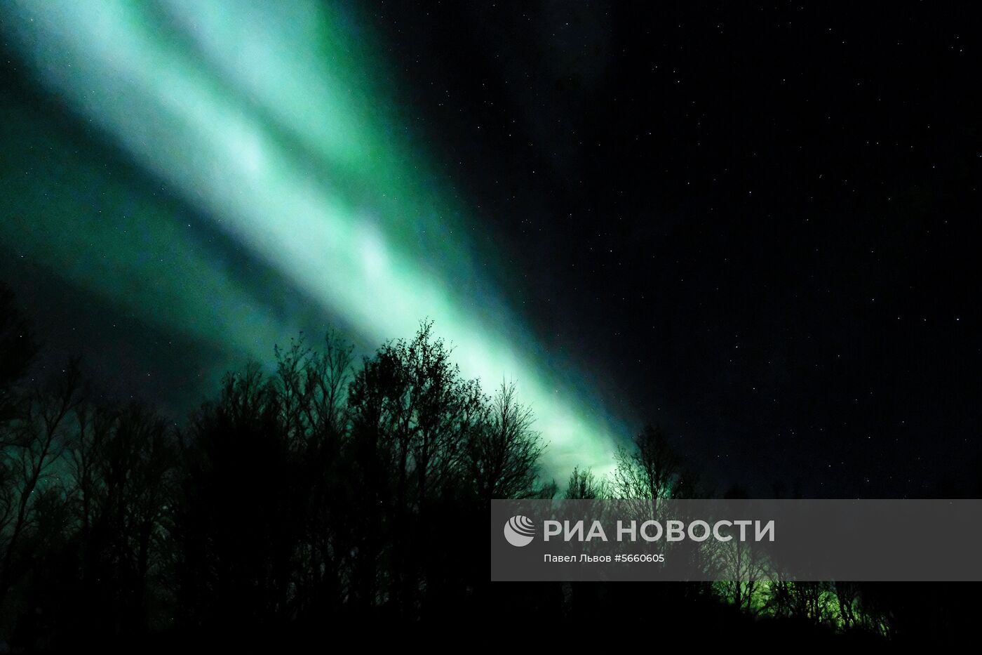 Северное сияние в Мурманской области