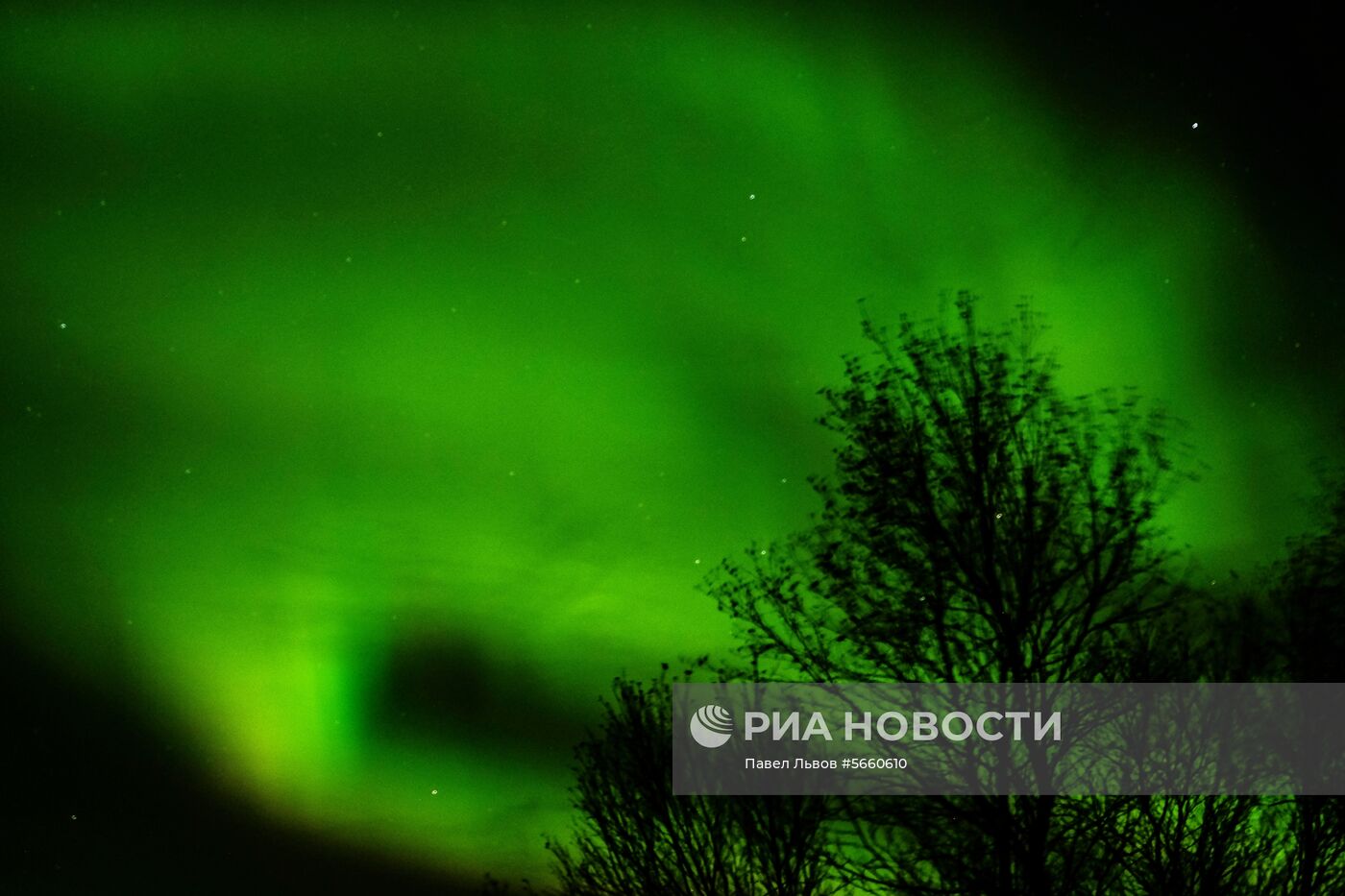 Северное сияние в Мурманской области