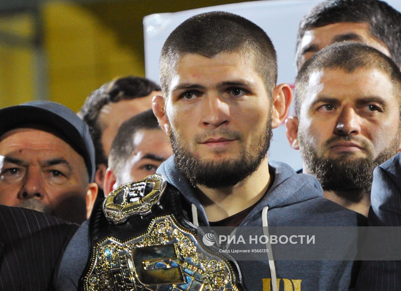 Чествование Хабиба Нурмагомедова в Махачкале