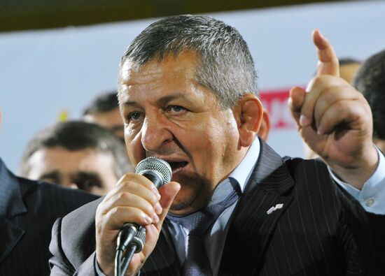 Чествование Хабиба Нурмагомедова в Махачкале