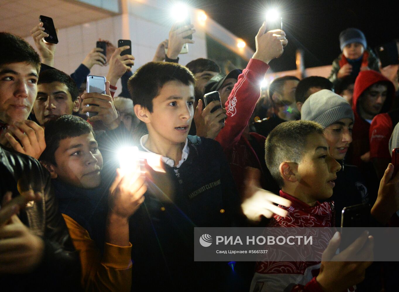 Чествование Хабиба Нурмагомедова в Махачкале