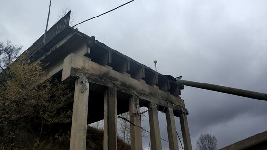 Обрушение моста на ж/д пути в Амурской области