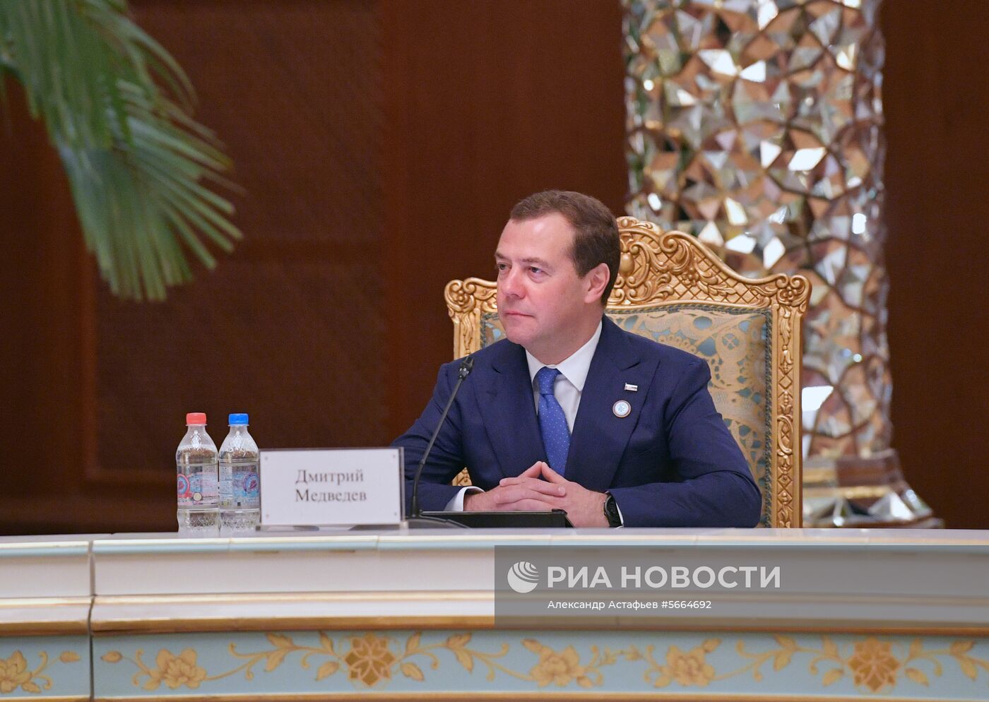 Премьер-министр РФ Д. Медведев принимает участие в заседании Совета глав правительств ШОС
