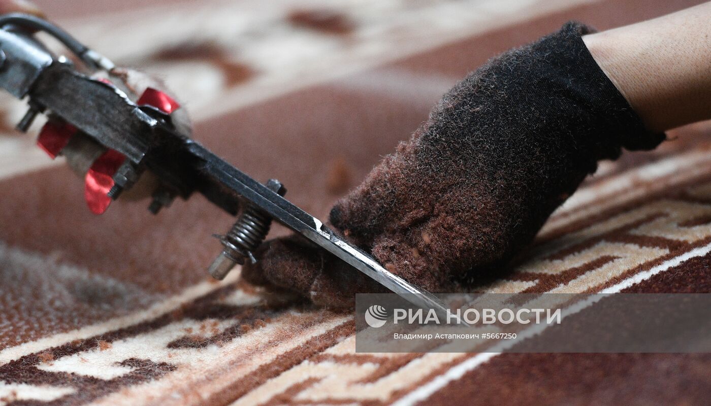 Фабрика по производству ковров "Эрдэнэт Хивс" в Монголии