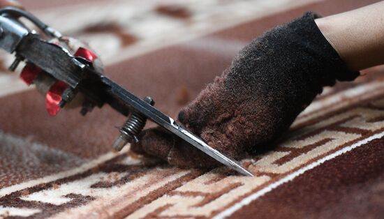 Фабрика по производству ковров "Эрдэнэт Хивс" в Монголии