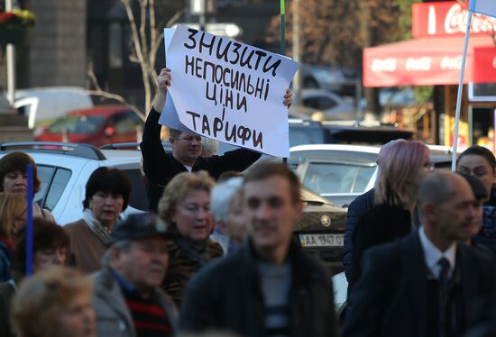 Акция протеста профсоюзов в Киеве