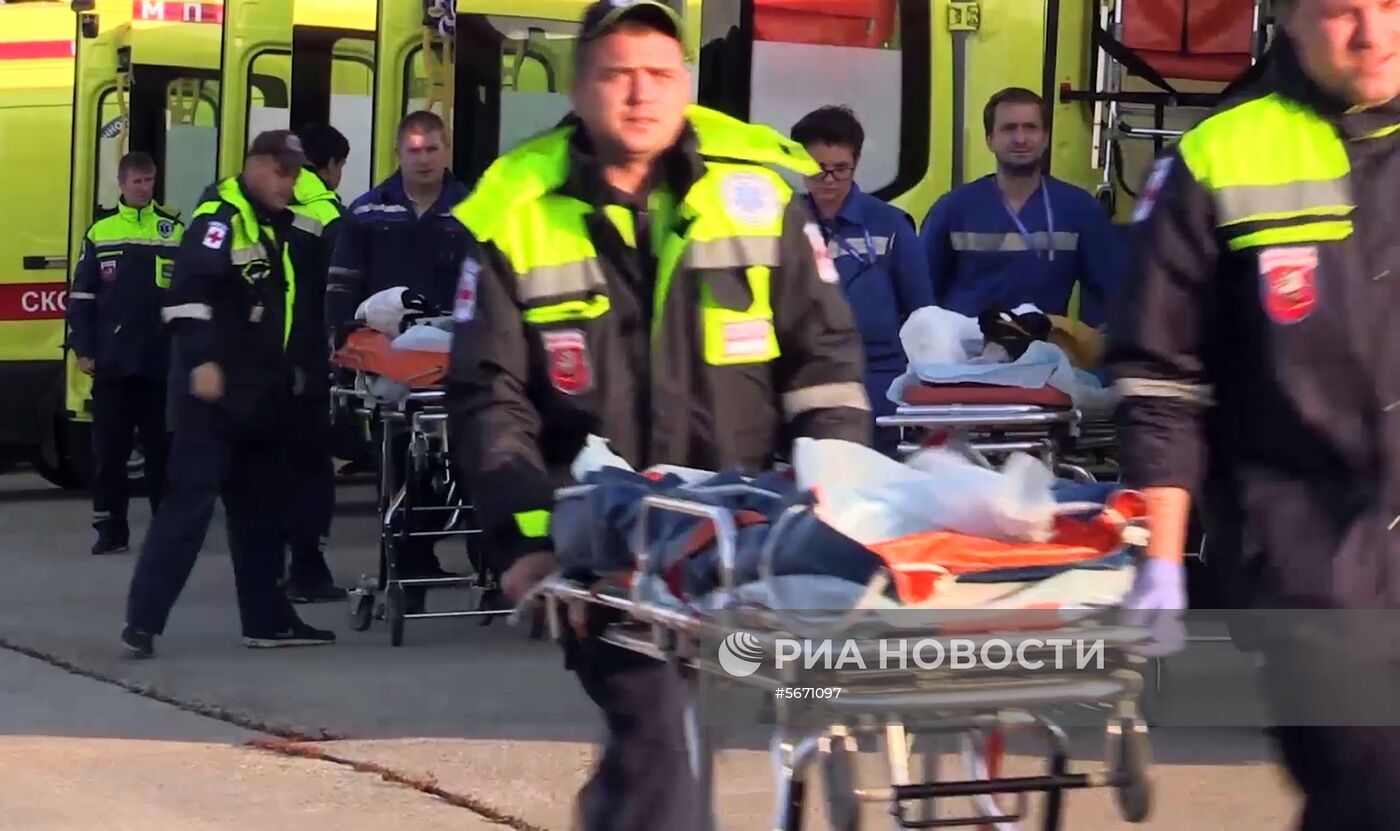 В Москву доставили на лечение пострадавших при нападении на керченский колледж