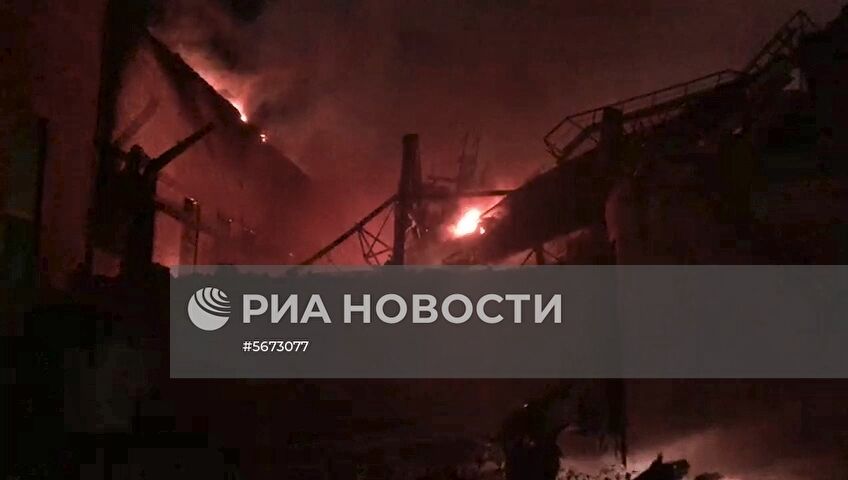 Пожар на заводе «Электроцинк» во Владикавказе