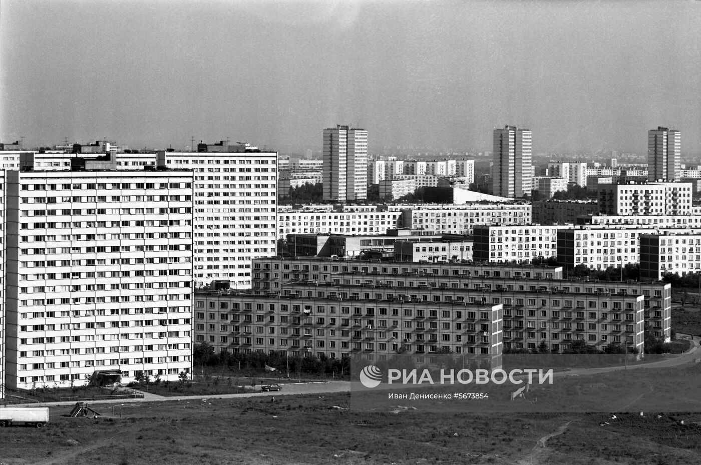 Жилой массив на Юго-Западе Москвы.