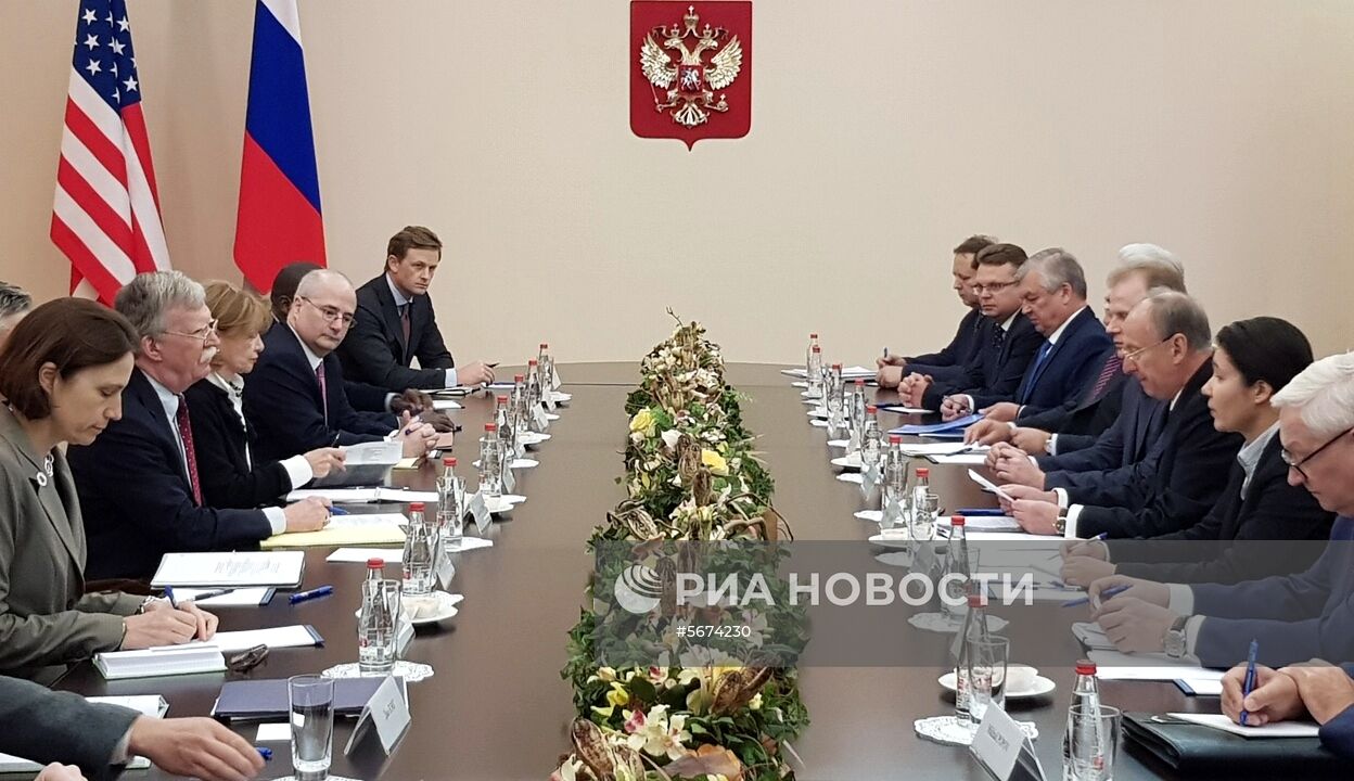 Секретарь Совбеза РФ Н. Патрушев встретился с помощником президента США по национальной безопасности Д. Болтоном
