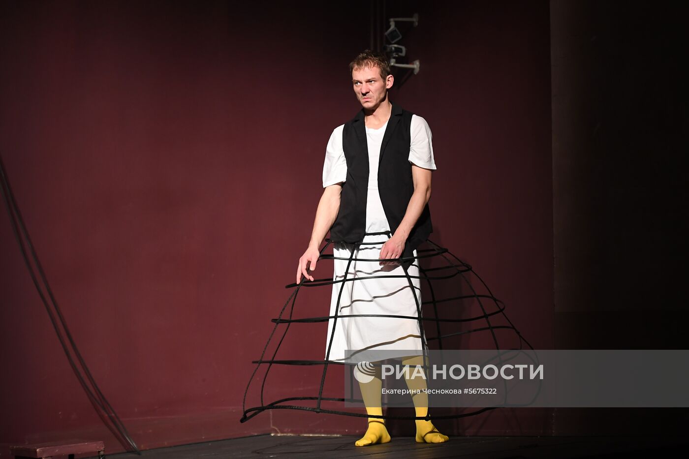 Репетиция спектакля "Макбет" в театре Ермоловой