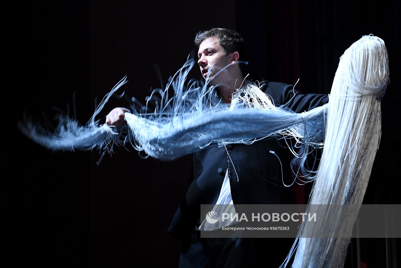 Репетиция спектакля "Макбет" в театре Ермоловой