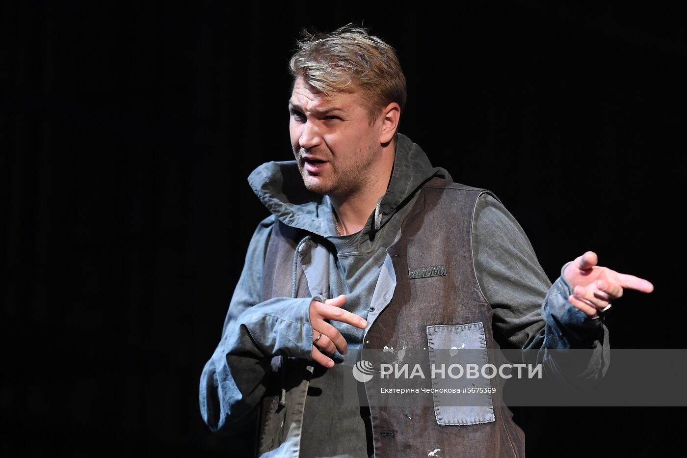 Репетиция спектакля "Макбет" в театре Ермоловой