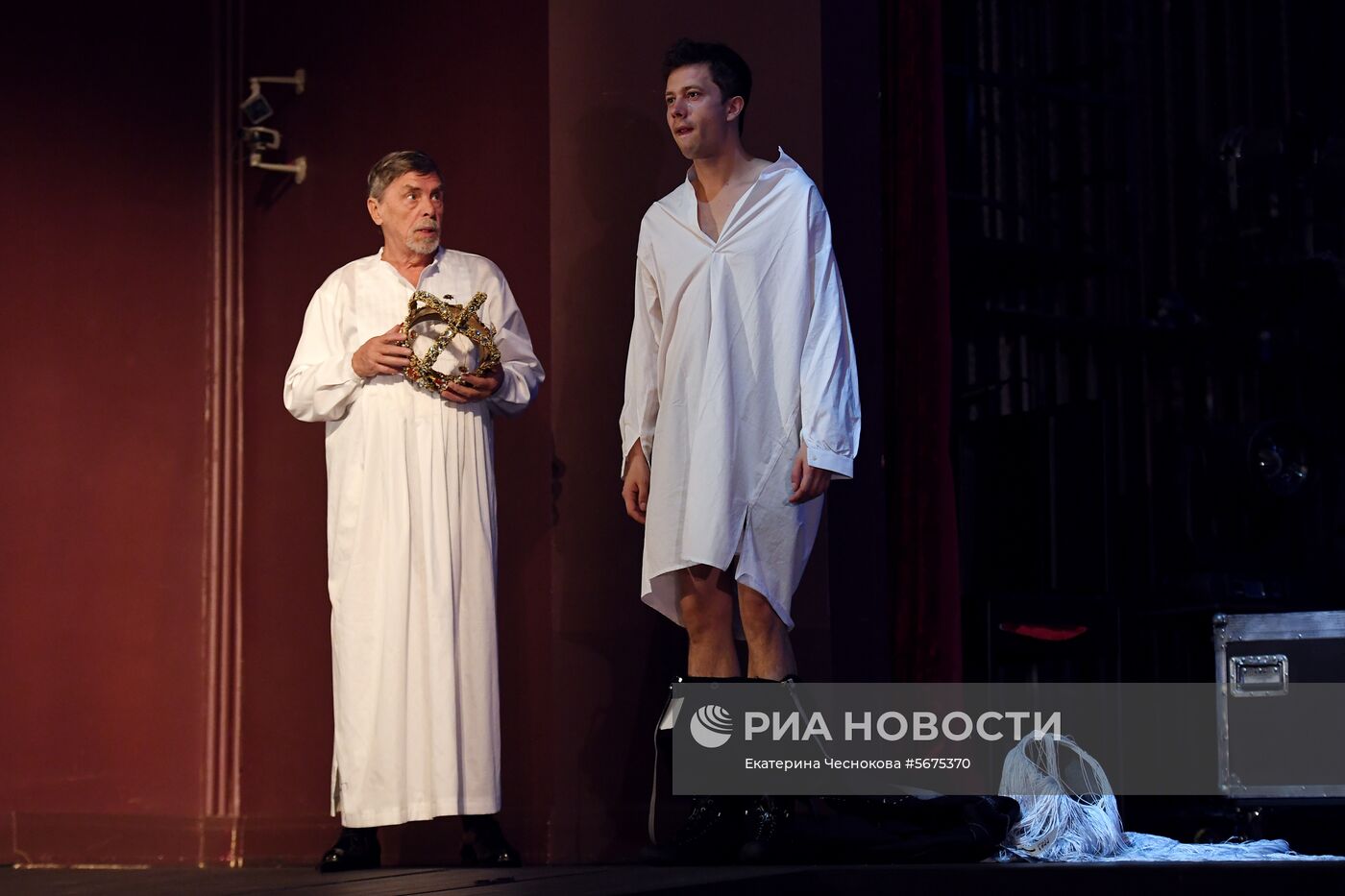 Репетиция спектакля "Макбет" в театре Ермоловой