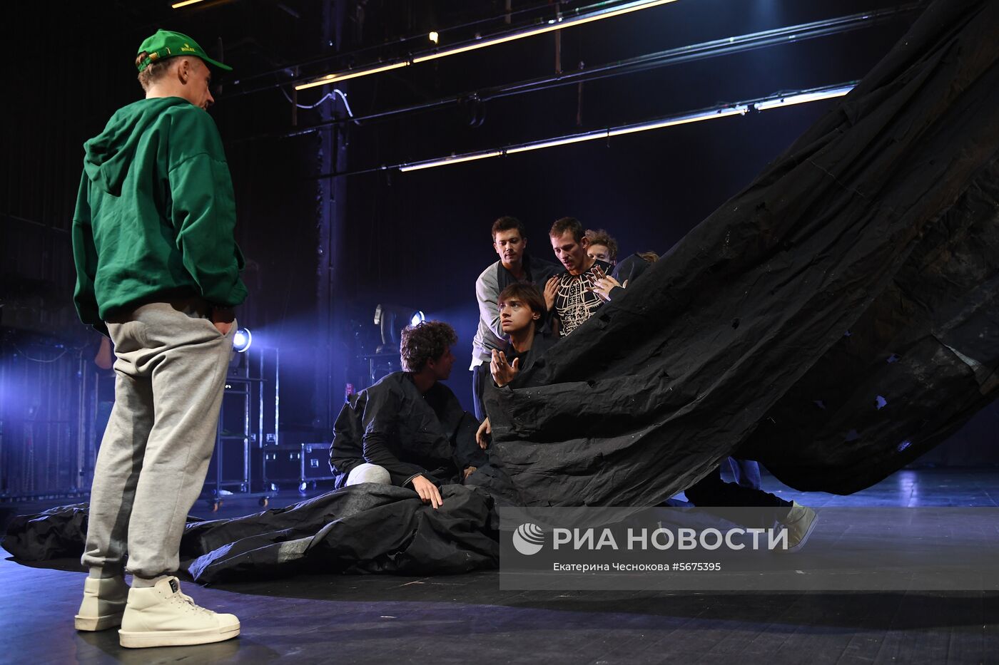 Репетиция спектакля "Макбет" в театре Ермоловой