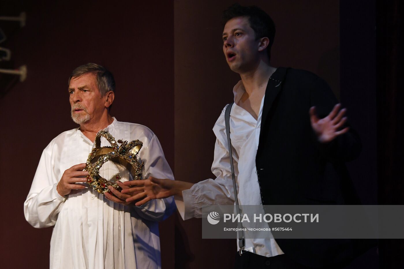 Репетиция спектакля "Макбет" в театре Ермоловой