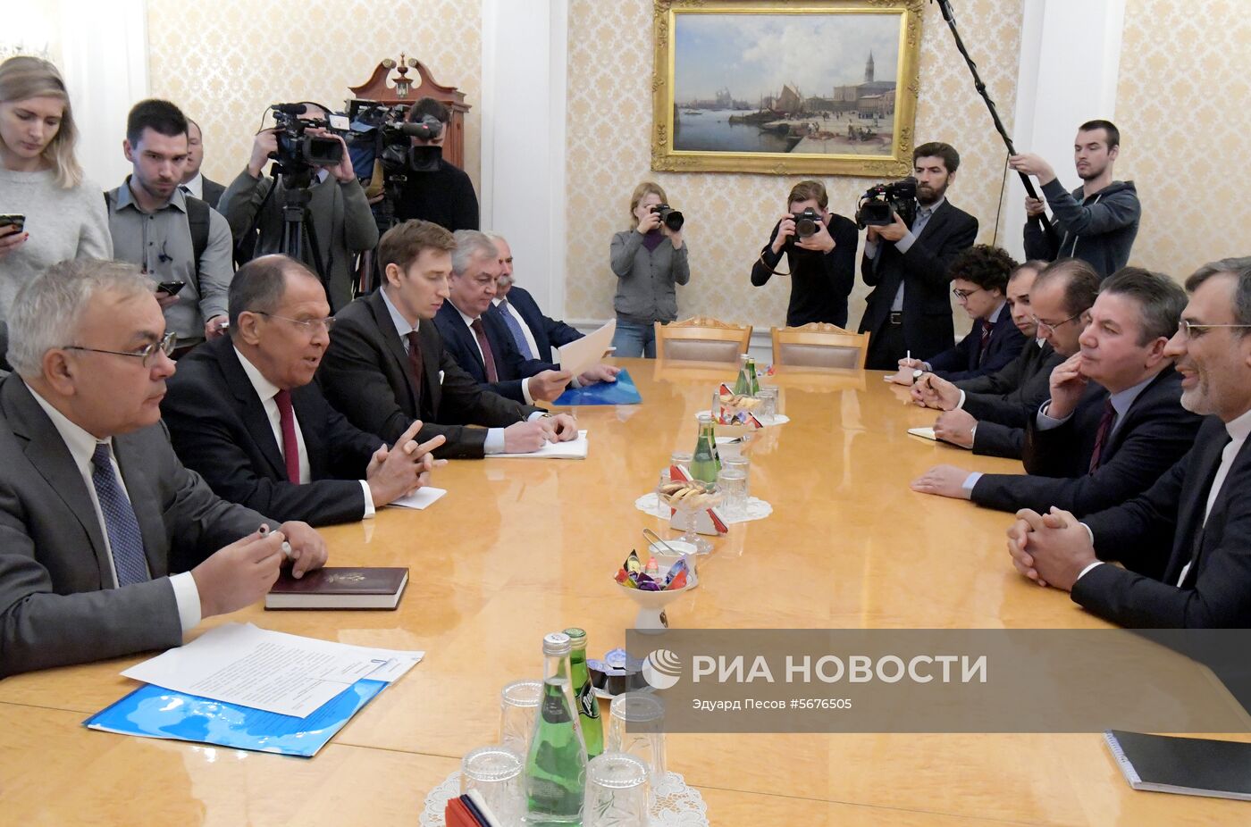 Встреча главы МИД РФ С. Лаврова с «астанинской тройкой» 