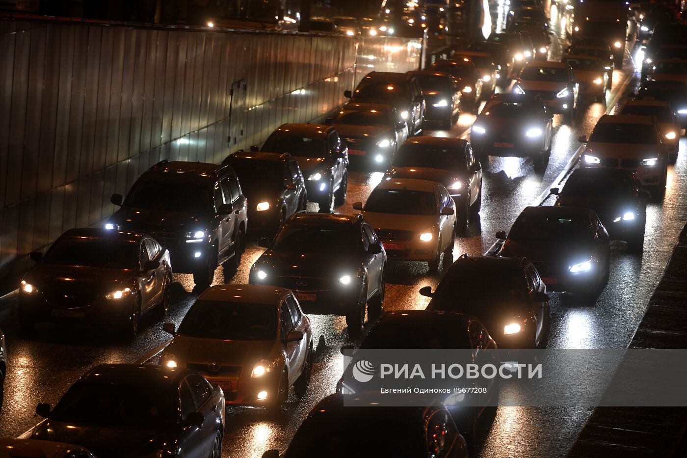 Пробки на дорогах в Москве