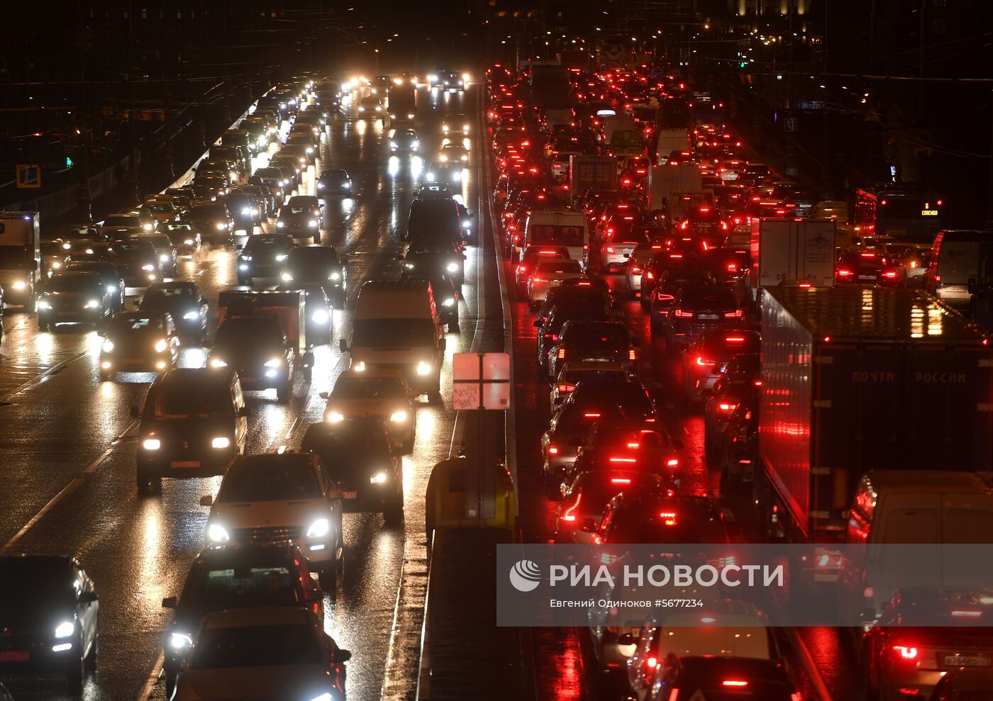 Пробки на дорогах в Москве