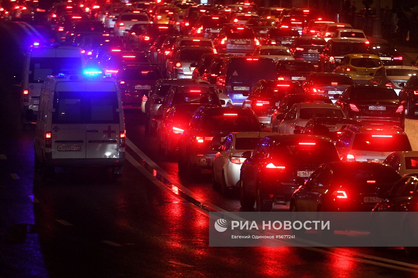 Пробки на дорогах в Москве