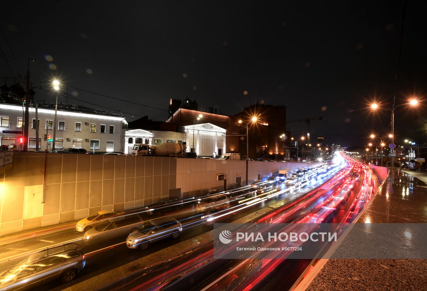 Пробки на дорогах в Москве