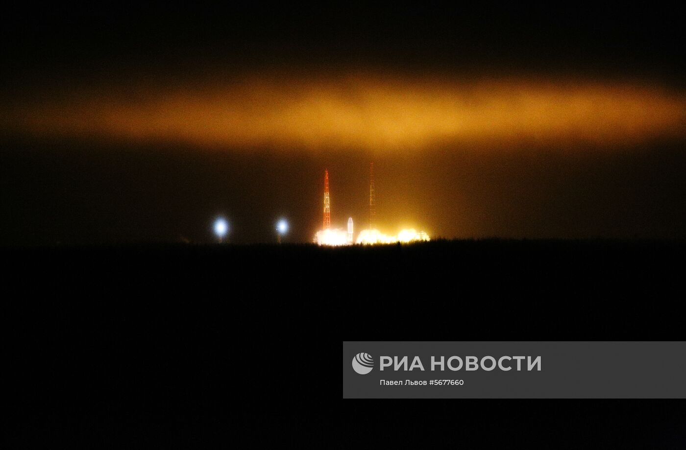 Запуск ракеты «Союз-2» со спутником военного назначения с космодрома Плесецк