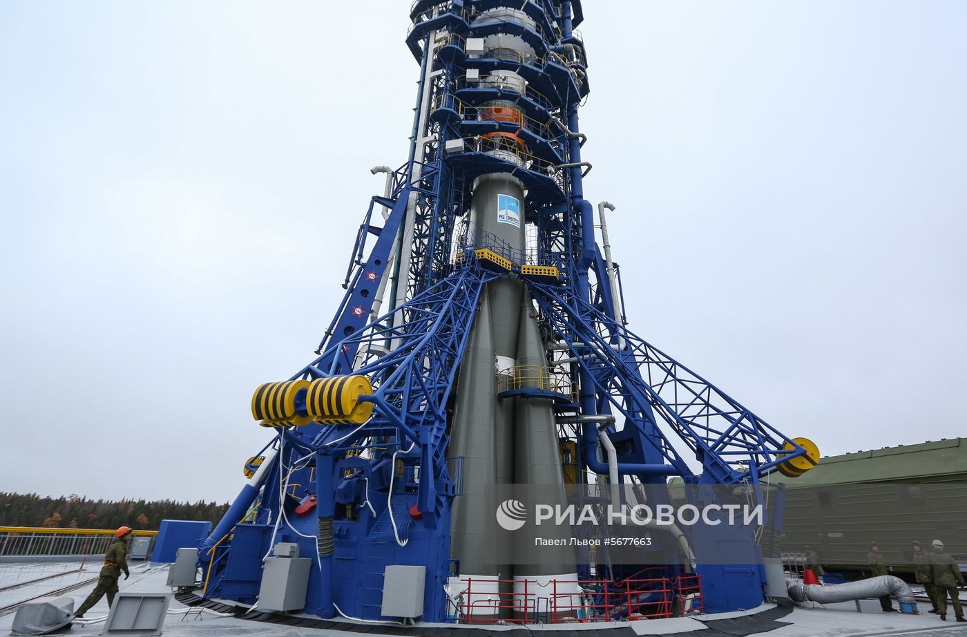 Запуск ракеты «Союз-2» со спутником военного назначения с космодрома Плесецк