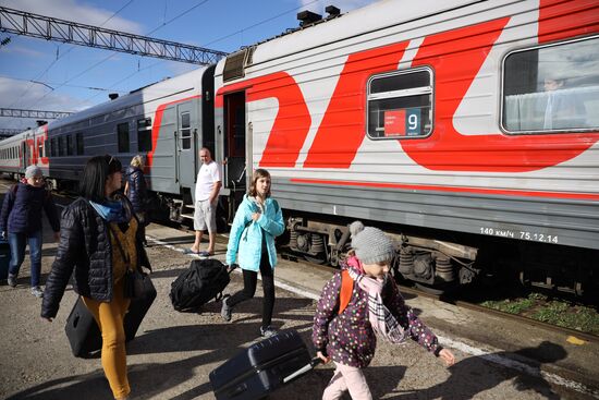 Ситуация на железнодорожной станции Горячий Ключ в Краснодарском крае