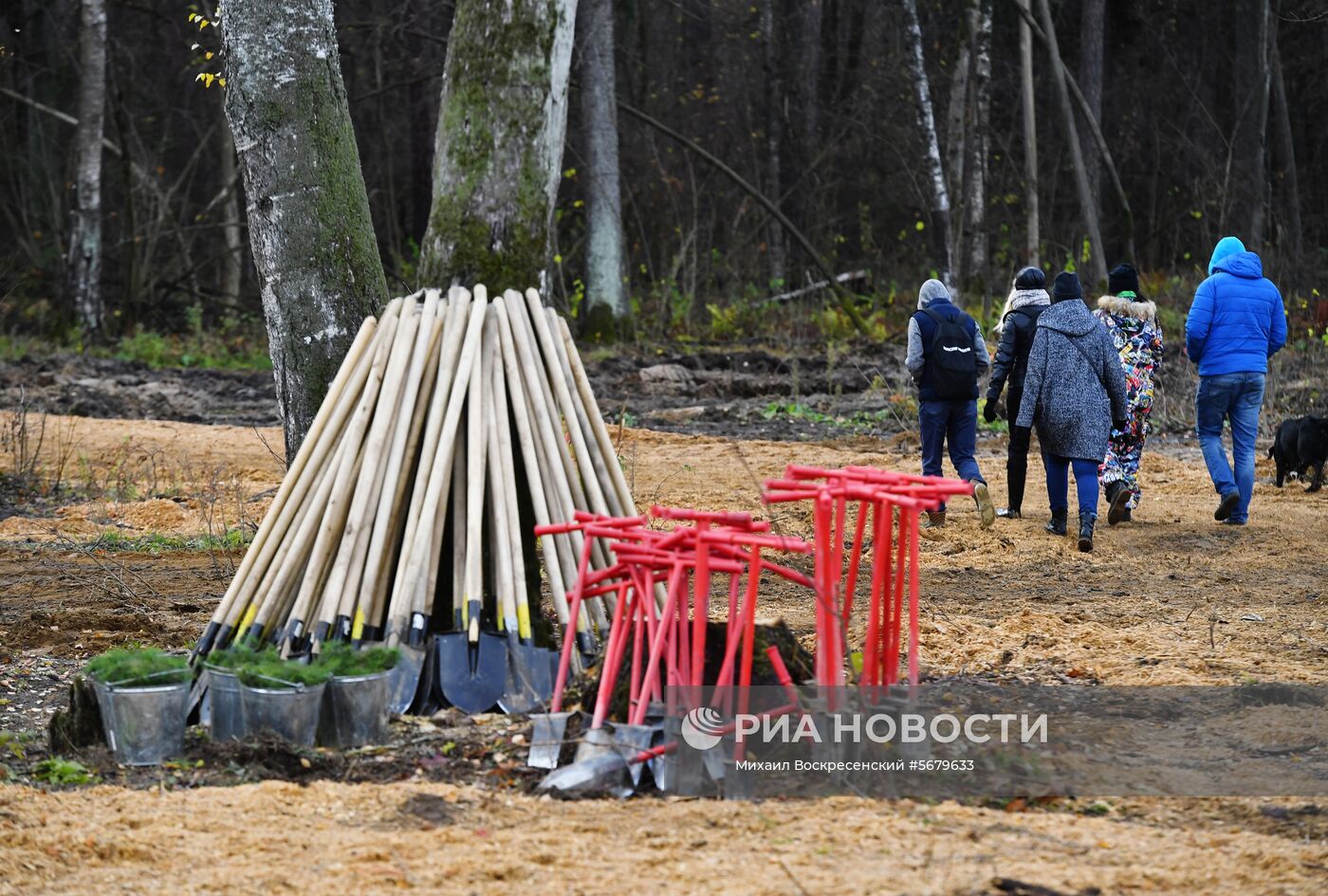 Акция по посадке леса в парке "Лосиный остров"