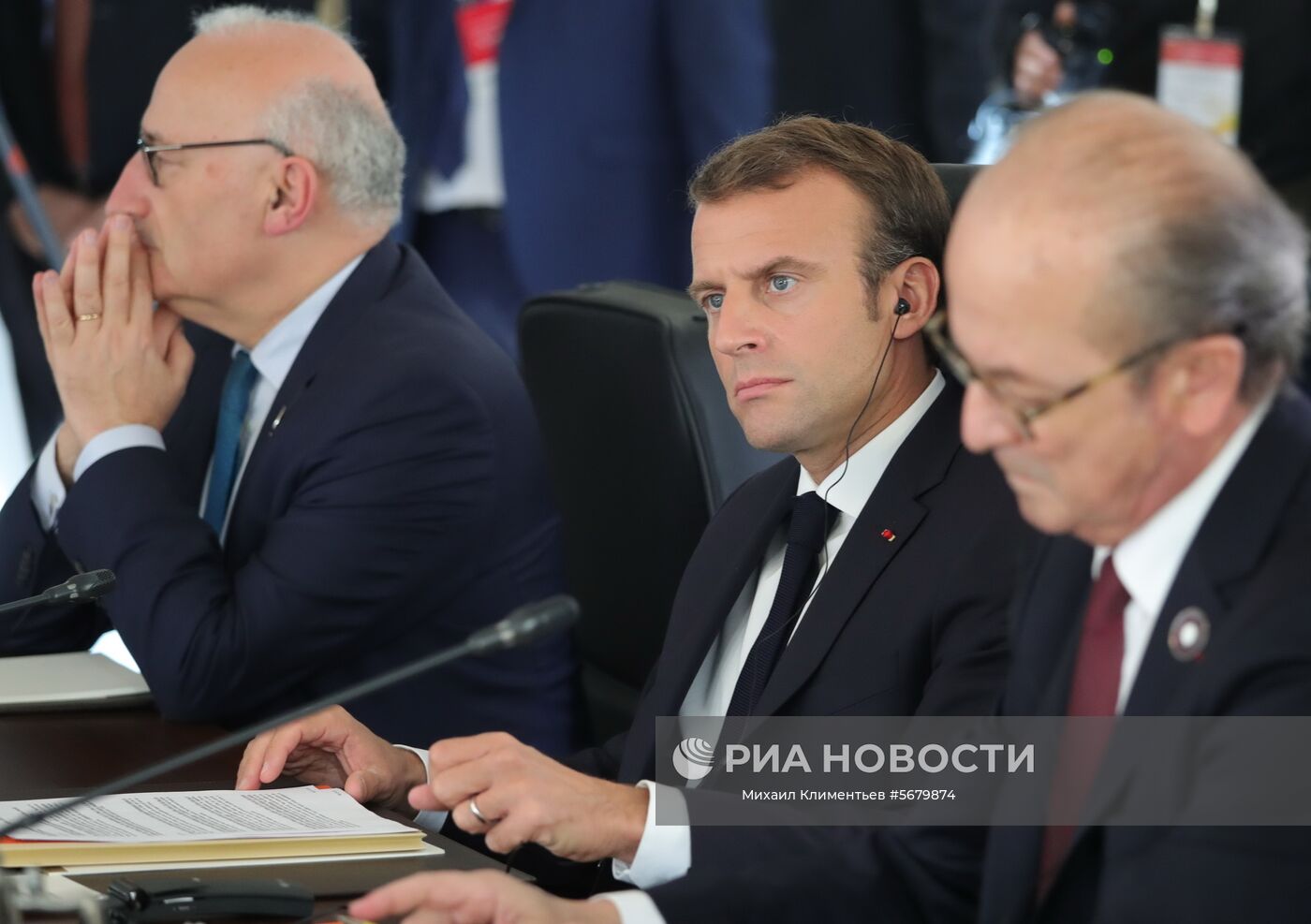 27 октября 2018. Президент Франции Эмманюэль Макрон во время встречи с лидерами России, Германии и Турции по вопросам сирийского политического урегулирования и социально-экономического восстановления Сирии. Место: Турция, Стамбул. Автор: Михаил Климентьев/РИА Новости. Рабочий визит президента РФ В. Путина в Турцию
