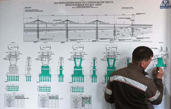 Строительство моста Благовещенск – Хэйхэ (КНР) через реку Амур