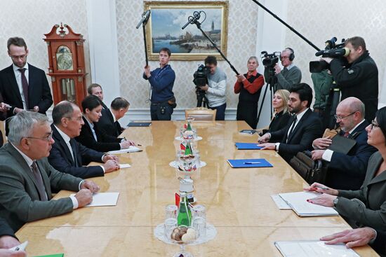 Встреча главы МИД РФ С. Лаврова с верховным комиссаром ОБСЕ по делам национальных меньшинств Л. Заньером