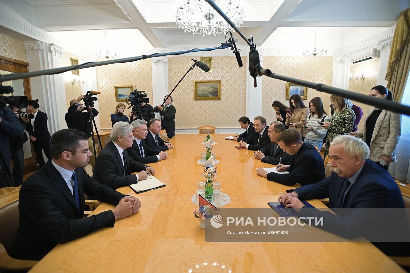 Встреча главы МИД РФ С. Лаврова с председателем движения «Марада» С. Франжье