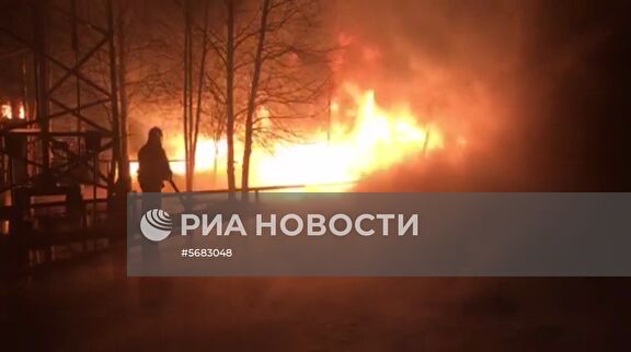 Пожар на нефтебазе в ХМАО