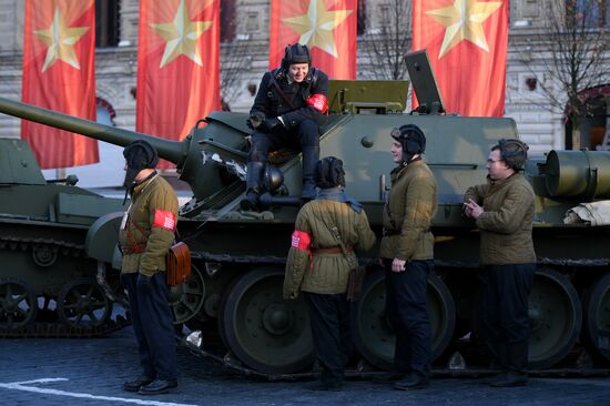 Репетиция  марша, посвященного 77-й годовщине парада 1941 года