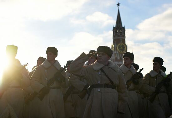 Репетиция  марша, посвященного 77-й годовщине парада 1941 года