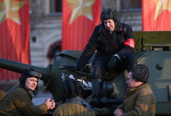 Репетиция  марша, посвященного 77-й годовщине парада 1941 года