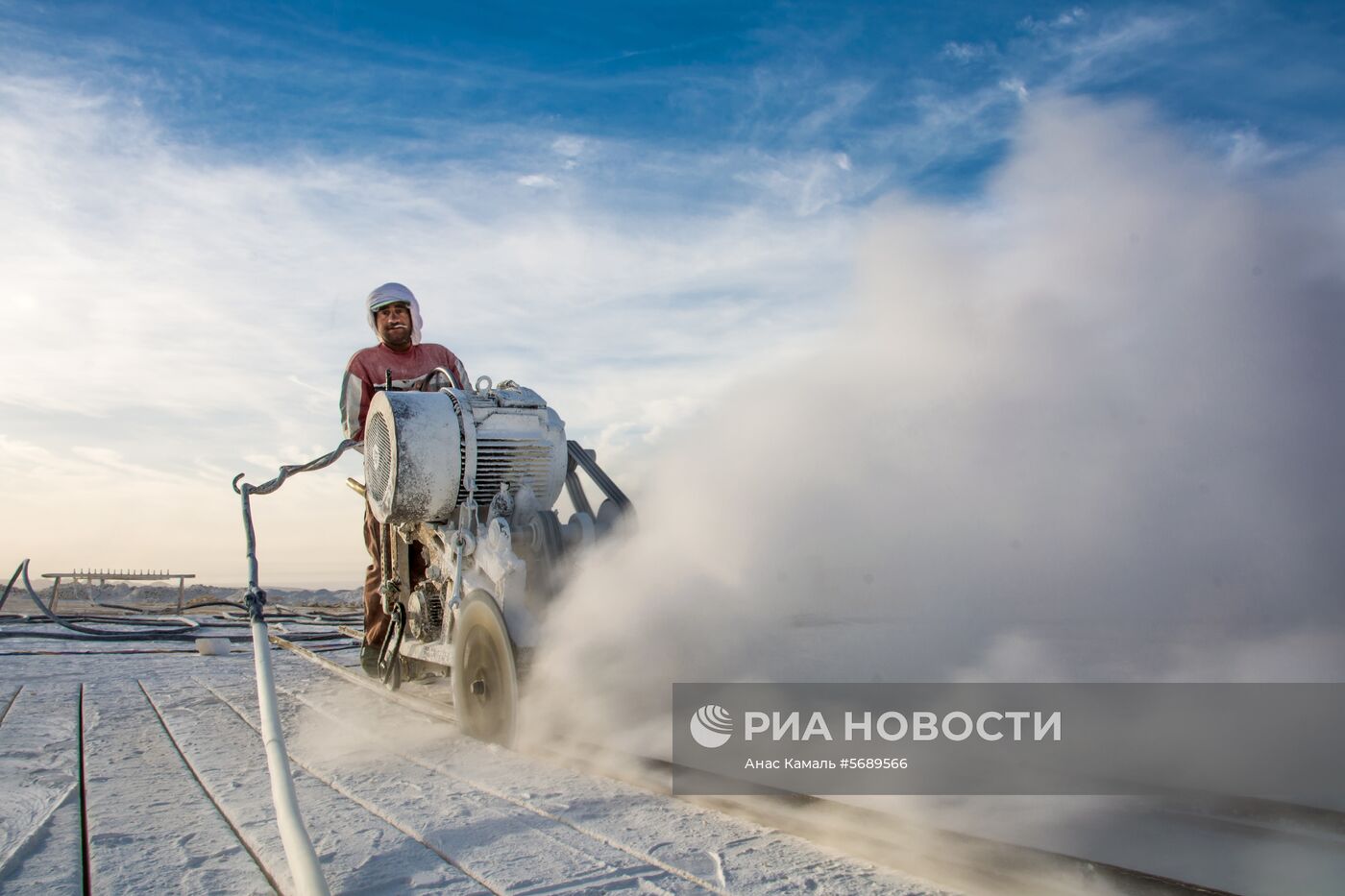 Добыча известняка в Египте