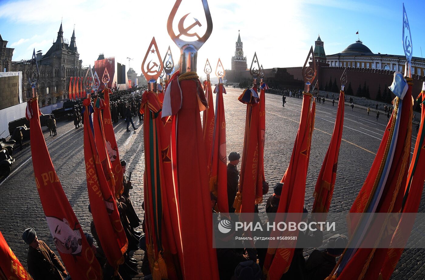 Репетиция марша, посвященного 77-й годовщине парада 1941 года