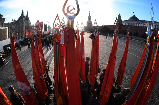 Репетиция  марша, посвященного 77-й годовщине парада 1941 года