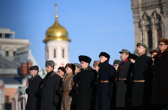 Репетиция  марша, посвященного 77-й годовщине парада 1941 года