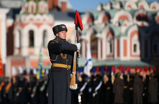 Репетиция  марша, посвященного 77-й годовщине парада 1941 года