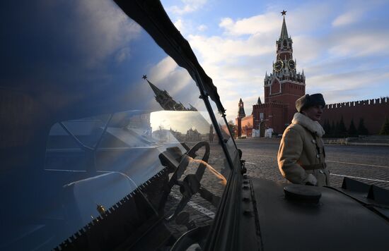 Репетиция  марша, посвященного 77-й годовщине парада 1941 года