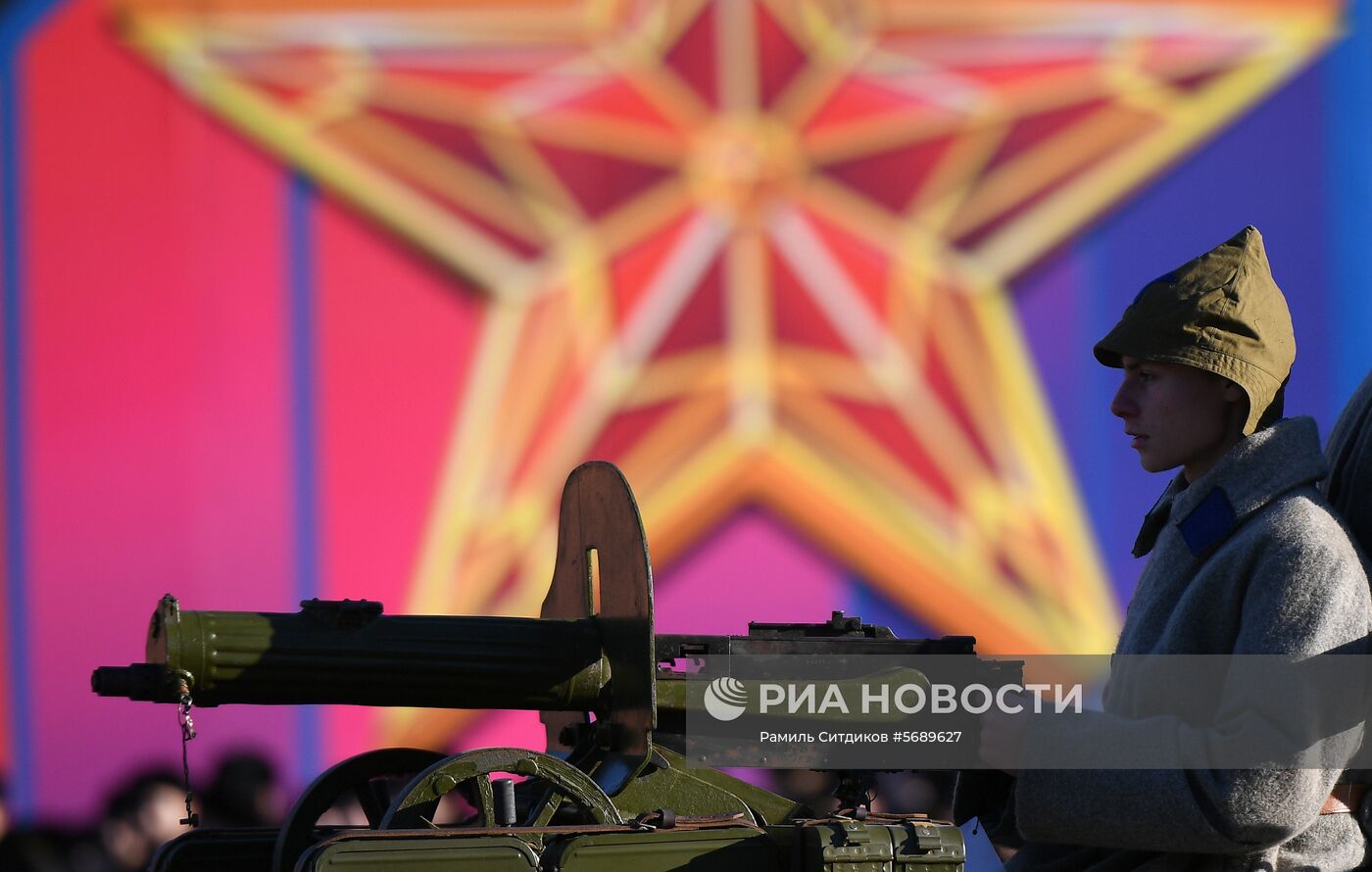 Репетиция марша, посвященного 77-й годовщине парада 1941 года