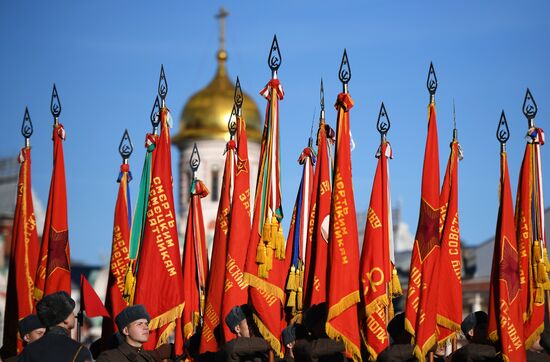 Репетиция  марша, посвященного 77-й годовщине парада 1941 года