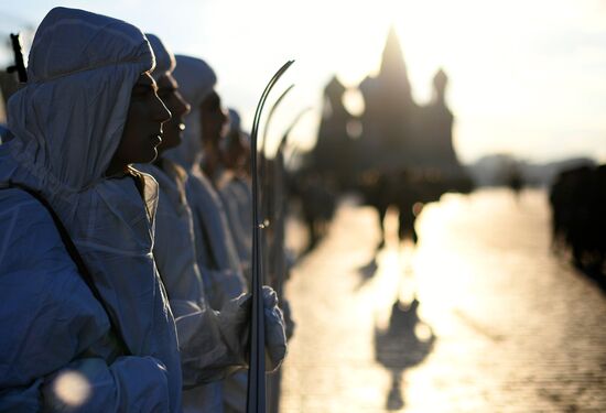 Репетиция  марша, посвященного 77-й годовщине парада 1941 года